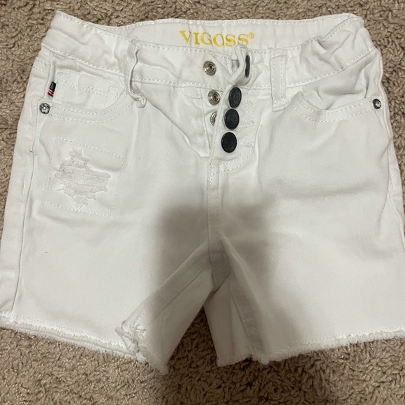 Vigoss Girls White Denim Shorts - Picture 1 of 3